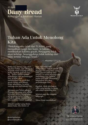 Daily Bread — 30 August